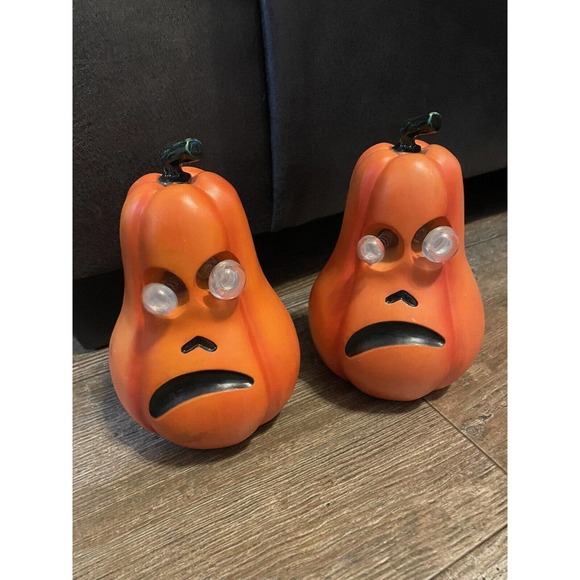 Russ Halloween Googly Spring Eyed Pumpkins - Blinking Eyes Vintage - Picture 11 of 12